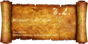 Wieser Lídia névjegykártya